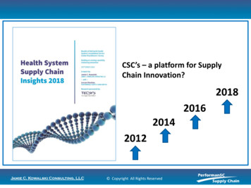 CSC’s – A Platform For Supply Chain Innovation?