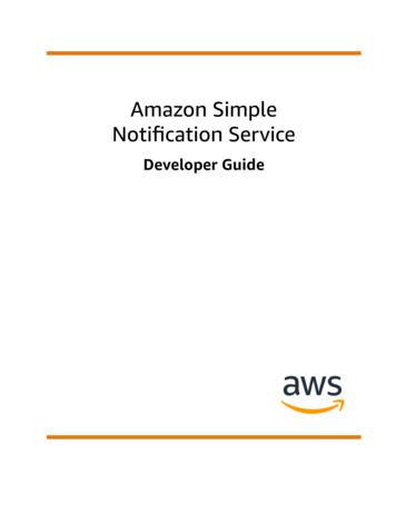 Notiﬁcation Service Amazon Simple