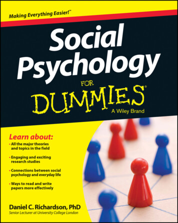 Social Psychology For Dummies - 71.248.165.151