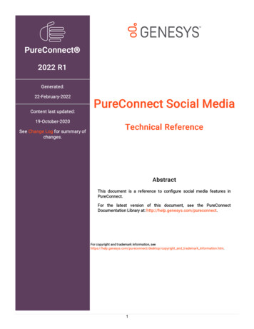 PureConnect Social Media Technical Reference - Genesys