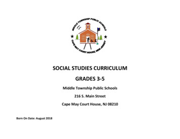 Social Studies Curriculum - Middle Township Public Schools