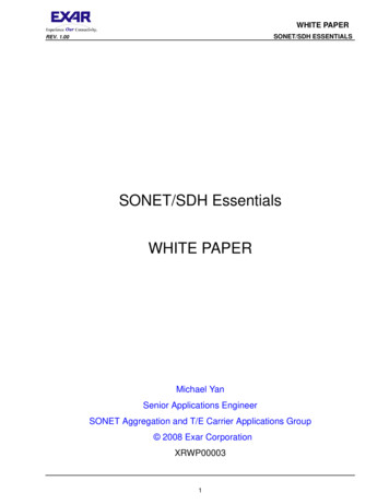 SONET/SDH Essentials WHITE PAPER - MaxLinear