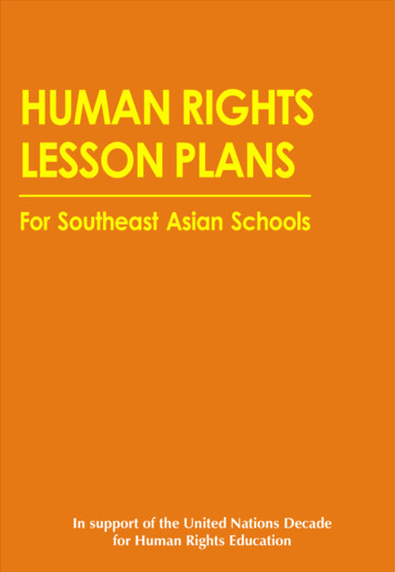 HUMAN RIGHTS LESSON PLANS