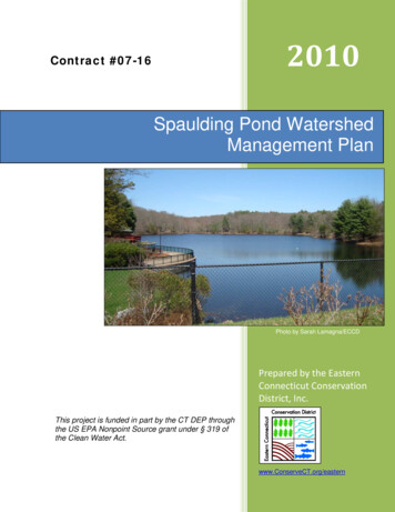 Spaulding Pond Watershed Management Plan - Connecticut