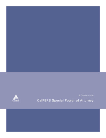 CalPERS Special Power Of Attorney