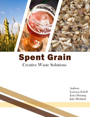 Spent Grain - Gibbs Land Use And Environment Lab