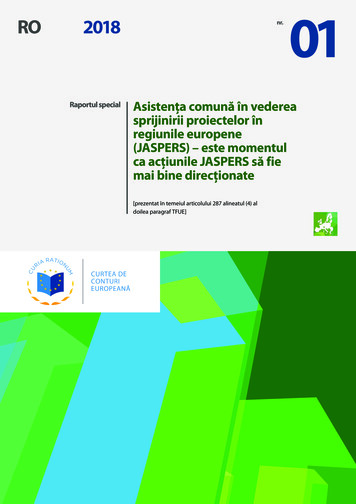 Joint Assistance To Support Projects In European Regions (JASPERS .