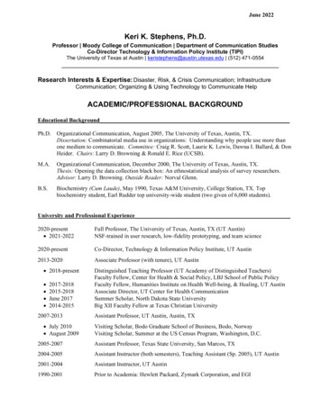 Stephens CV June 2022 Expertise And Grants Listed First