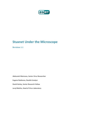 Stuxnet Under The Microscope - ESET NOD32