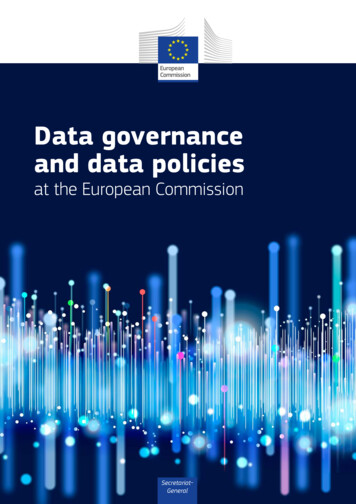 Data Governance And Data Policies - European Commission