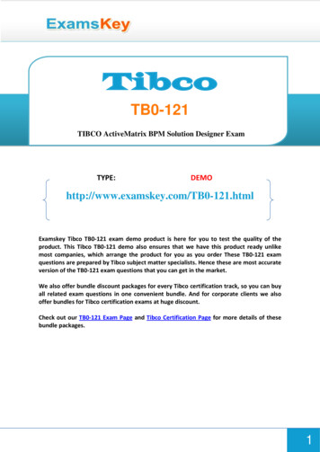 TB0-121 Exam - TIBCO ActiveMatrix BPM Solution Designer