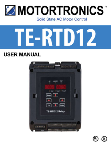 TE-RTD12 User Manual - Motortronics USA