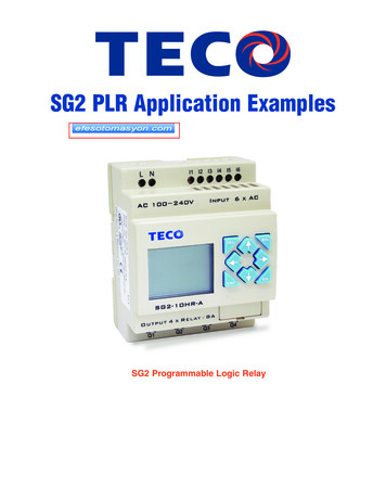 Sg2 Plr Application Examples - EFES OTOMASYON