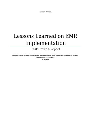 Lessons Learned On EMR Implementation