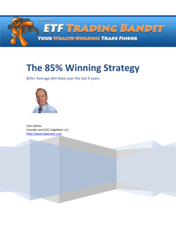 The 85% Winning Strategy - Amazon Web Services