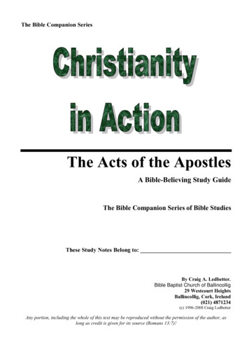 The Acts Of The Apostles - Biblebc