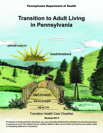 Transition To Adult Living In Pennsylvania