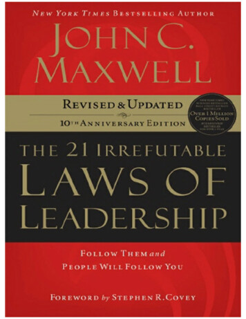  1998 And 2007 By John C. Maxwell Published In Nashville .