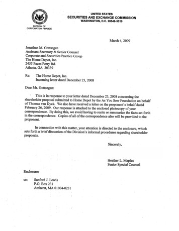 The Home Depot, Inc.; Rule 14a-8 No-action Letter - SEC