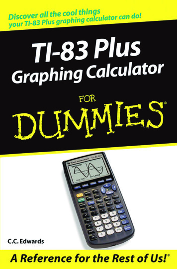 TI-83 Plus Graphing Calculator For Dummies - Lagout 