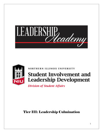 Tier III: Leadership Culmination - Mpa.niu.edu