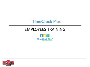 TimeClock Plus EMPLOYEES TRAINING - A-State