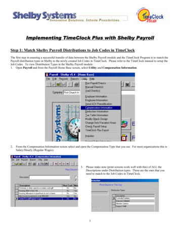 Implementing TimeClock Plus With Shelby Payroll