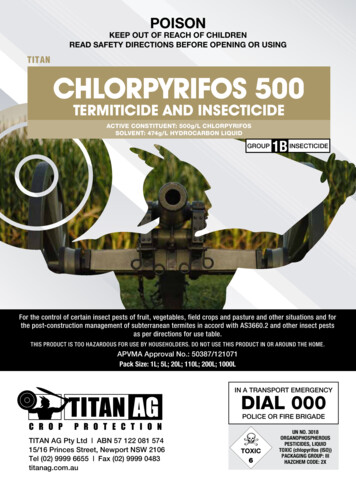 TITAN CHLORPYRIFOS 500 - Titan Ag Home