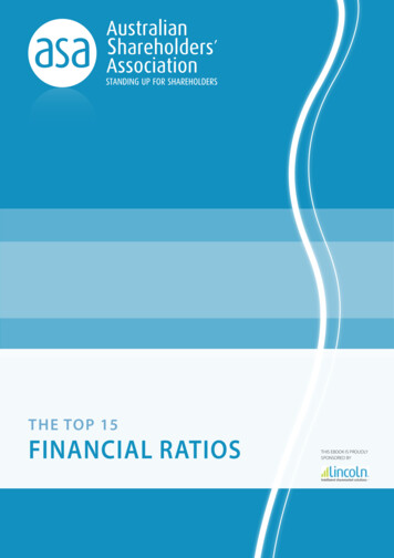 The Top 15 Financial RaTios - Lincoln Indicators