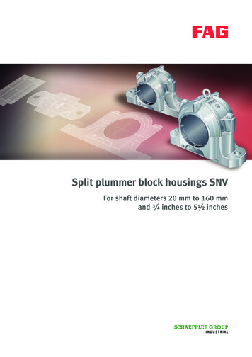 Split Plummer Block Housings SNV - Schaeffler Group