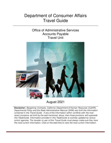 Travel Guide - Department Of Consumer Affairs (DCA)