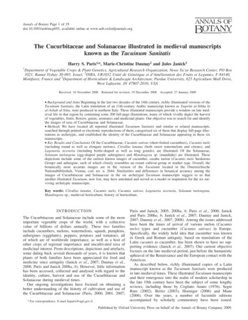 The Cucurbitaceae And Solanaceae Illustrated In Medieval .