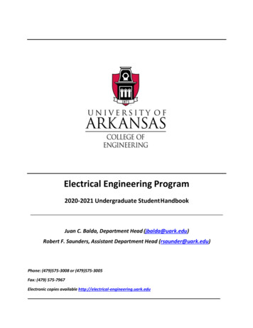 Electrical Engineering Program - University Of Arkansas
