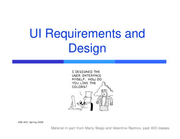 UI Requirements And Design - Courses.cs.washington.edu