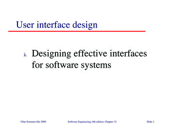 Ch15.ppt User Interfaces - Donald Bren School Of .