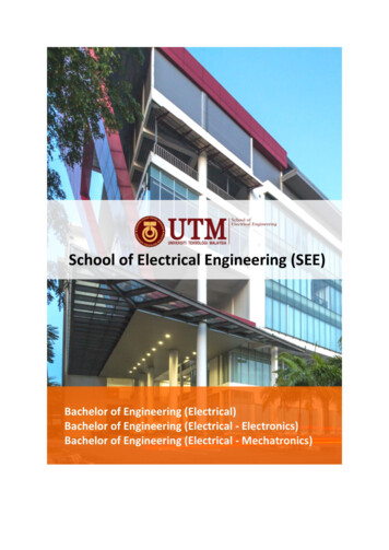 School Of Electrical Engineering (SEE) Faculty Of Engineering