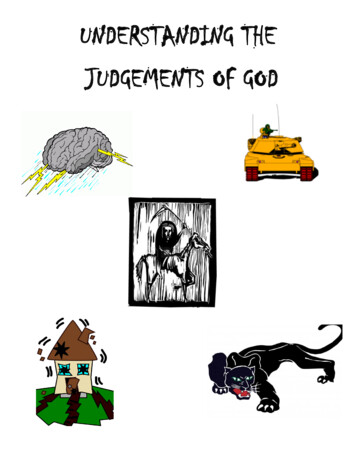 Understanding The Judgements Of God