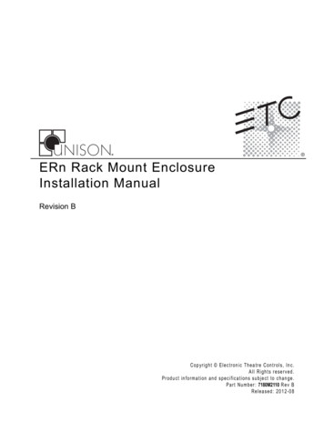 Unison ERn Rack Mount Installation Manual Revision B