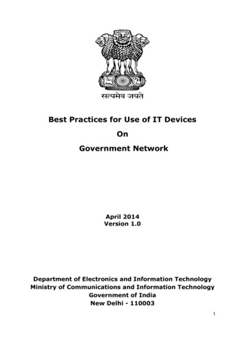 Best Practices For Use Of IT Devices On Government Network