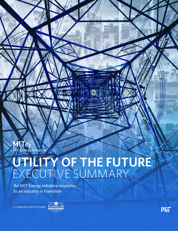 Utility Of The Future Executive . - MIT Energy Initiative