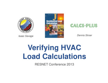 Verifying HVAC Load Calculations-2-28-13 - RESNET