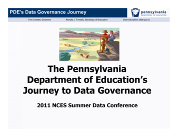 PDE's Data Governance Journey
