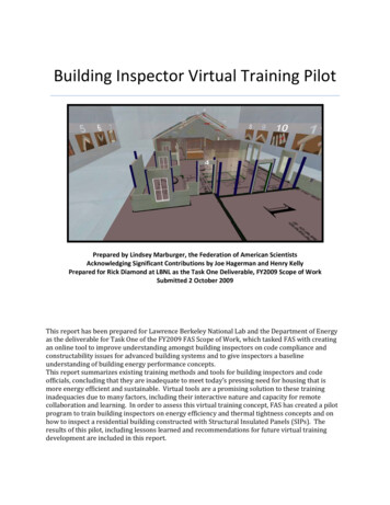 Building Inspector Virtual Training Pilot - Projects