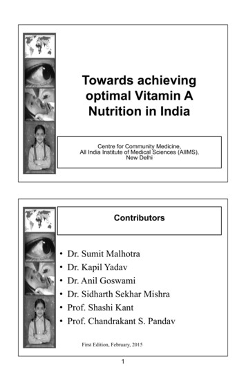 Vitamin A Final - All India Institute Of Medical Science