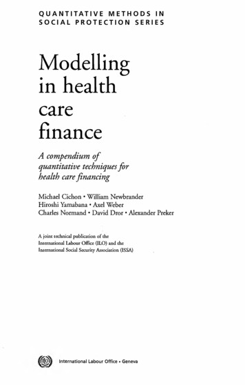 Modelling In Health Care Finance