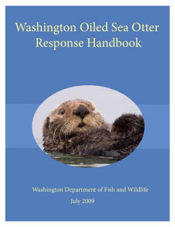 Oiled Sea Otter Response Plan - Washington Department Of Fish And Wildlife