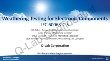 Weathering Testing For Electronic Components