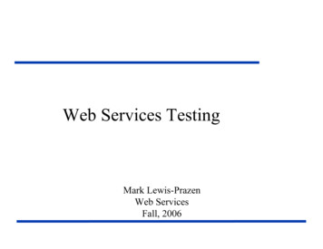 Web Services Testing - Computer Science