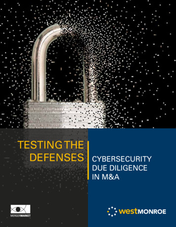 TESTING THE DEFENSES CYBERSECURITY DUE DILIGENCE 