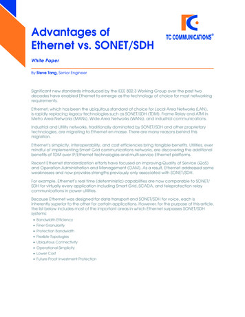 Advantages Of Ethernet Vs. SONET/SDH - TC Comm